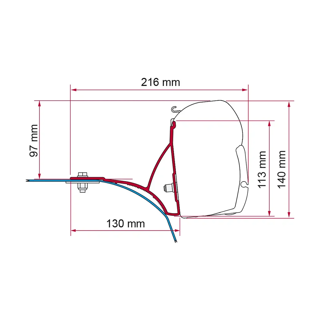 Fiamma Awning Brackets - Fiat Ducato / Peugeot Boxer / Citroen Relay