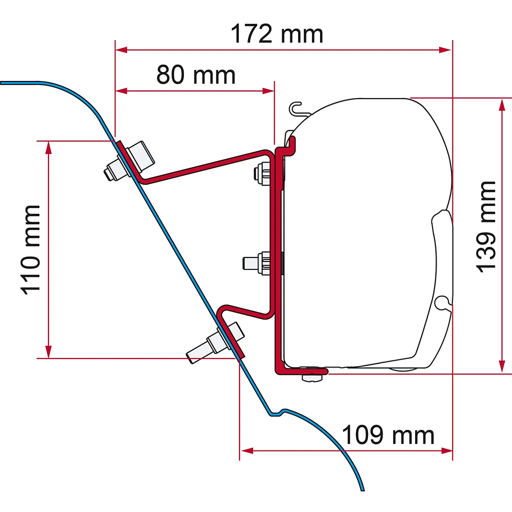 Fiamma Awning Brackets - VW Crafter